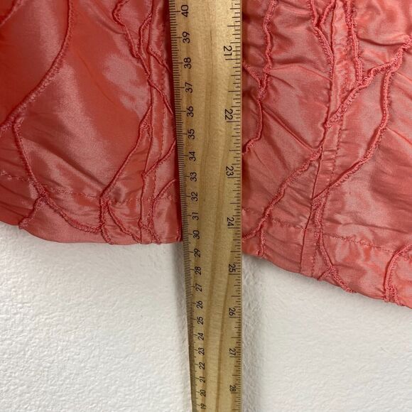 Flair Jacket‎ Women's Salmon Color Textured Full Zip Collared Size Large - Picture 9 of 11